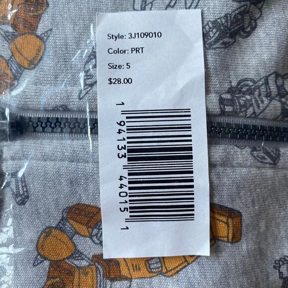 Carters Transformer Robot Print Zip Up Sweatshirt Gray Size 5 - Picture 9 of 9